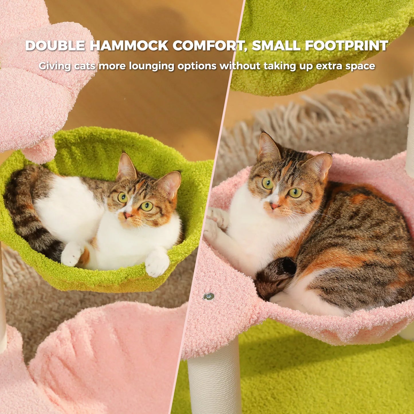 PAWZ Road Flower Cat Tree With Hammocks And Scratching Posts