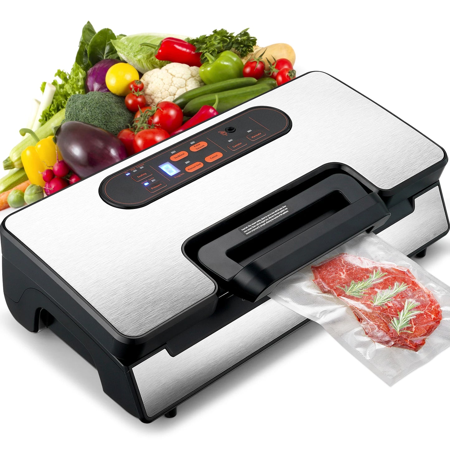 SucceBuy Vacuum Sealer Machine 130W 90KPa Food Preservation
