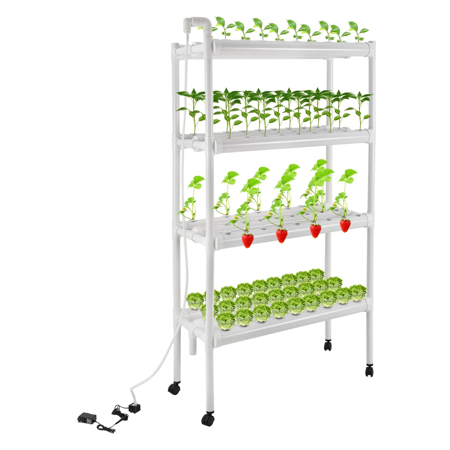 4 Tier Hydroponic Grow Kit With 108 Plant Sites