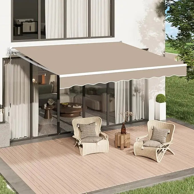 Manual Retractable Awning For Patio Sun Shade Shelter