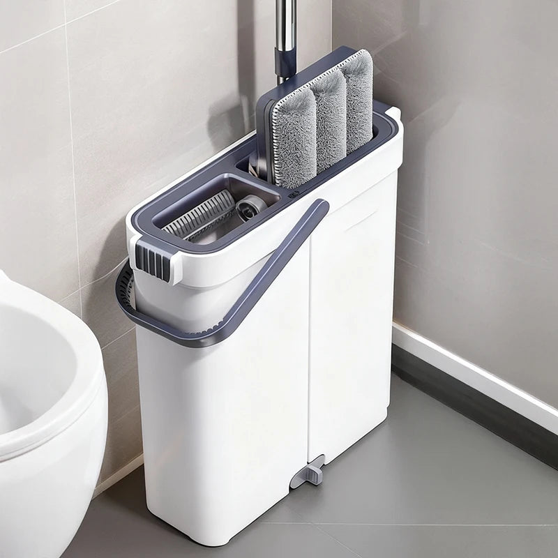 Joybos Slim Mop Bucket Set With Self Wringing Flat Mop