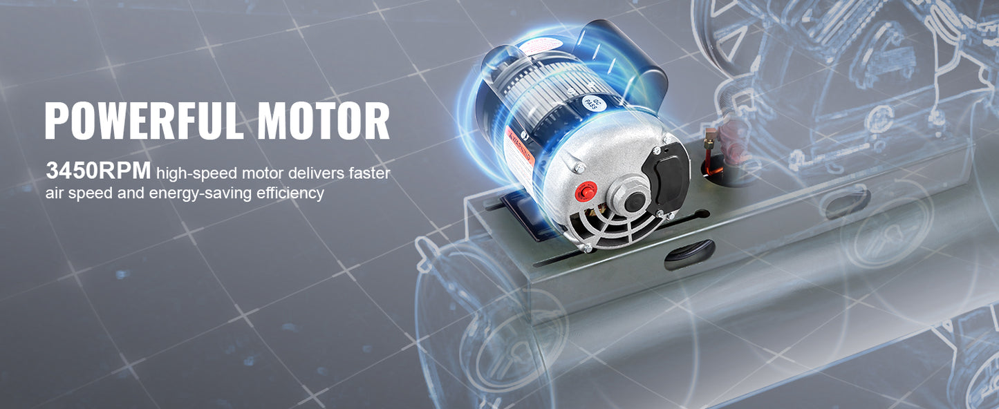 Air Compressor Motor 230V Single Phase 3450 RPM SucceBuy