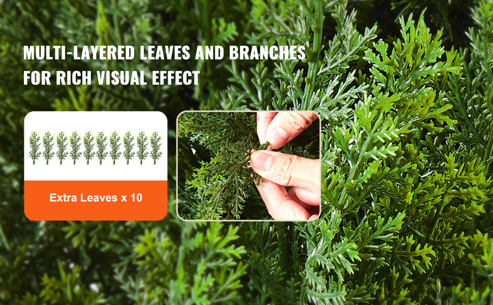 SucceBuy Artificial Cedar Topiary Tree For Outdoor Decor
