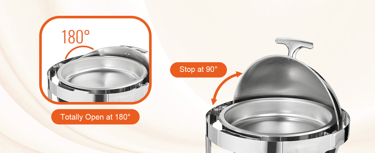 SucceBuy Stainless Steel Chafing Dish Buffet Set Two Pack