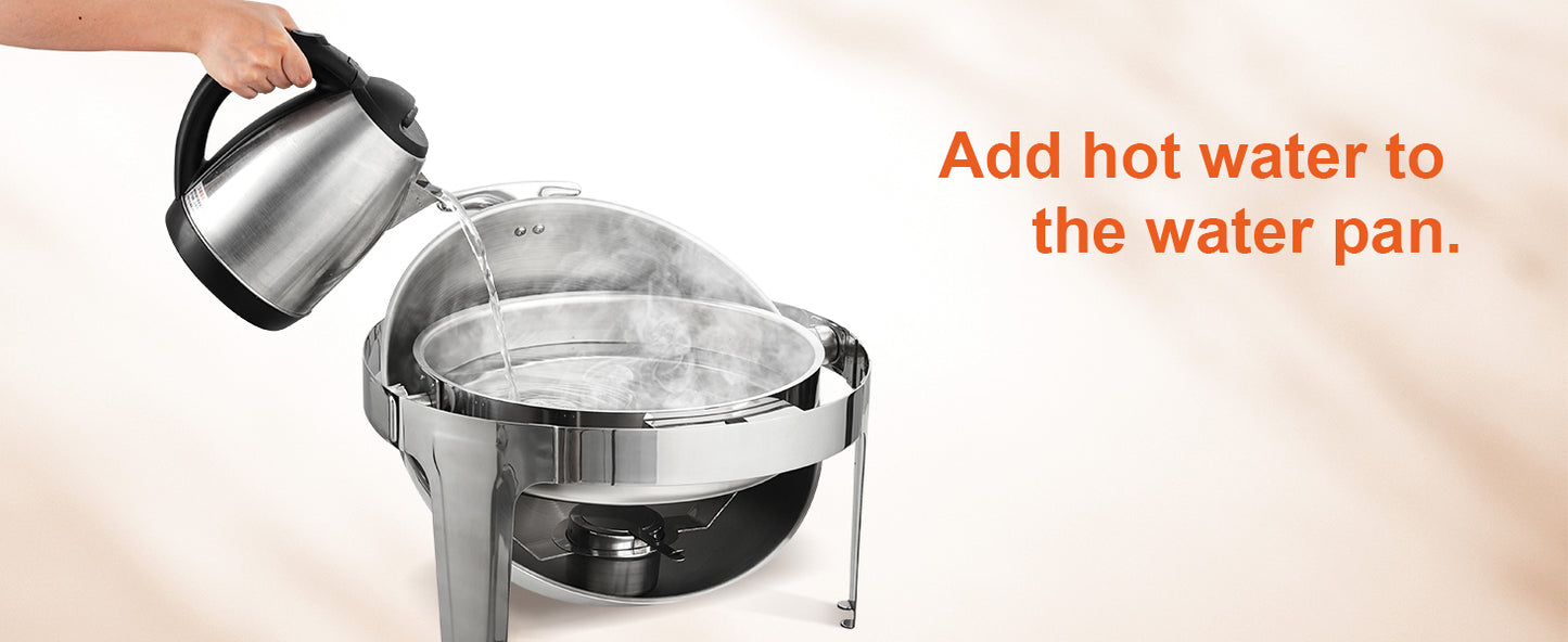 SucceBuy Stainless Steel Chafing Dish Buffet Set Two Pack
