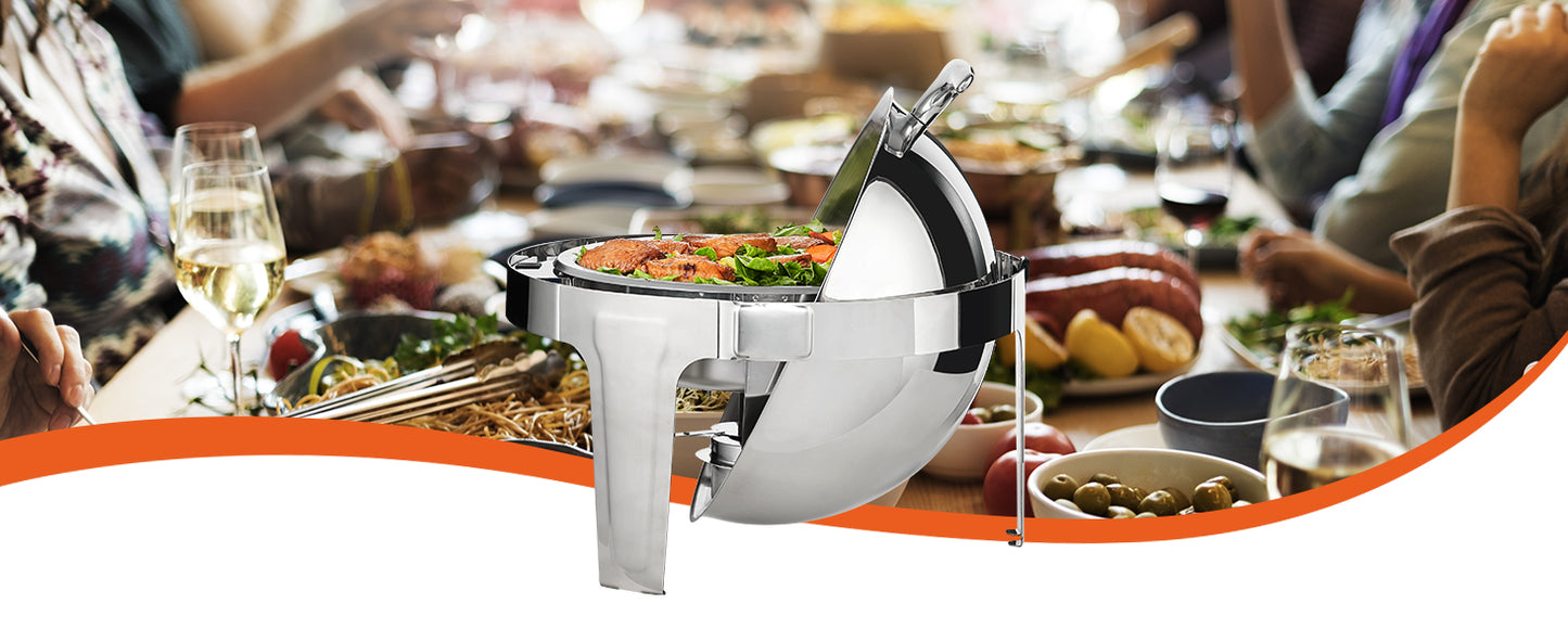 SucceBuy Stainless Steel Chafing Dish Buffet Set Two Pack