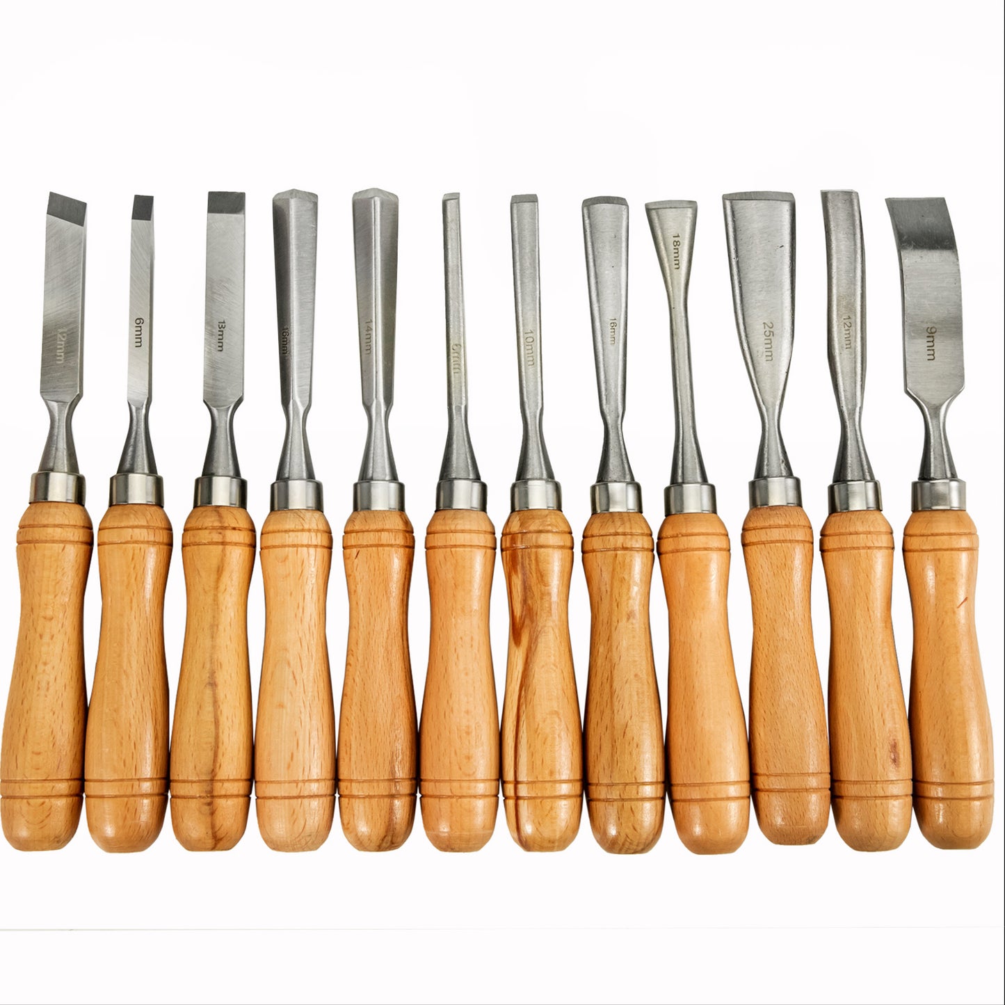 SucceBuy 12 Piece Wood Carving Chisel Set For Lathe And Woodworking