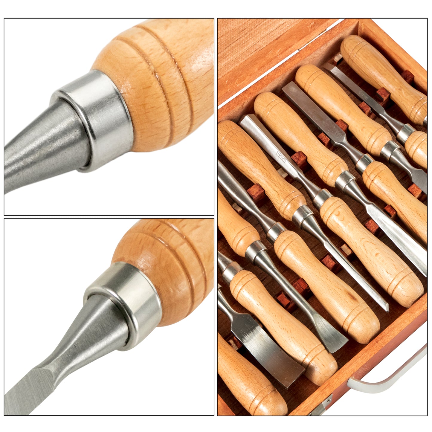 SucceBuy 12 Piece Wood Carving Chisel Set For Woodworking Tools