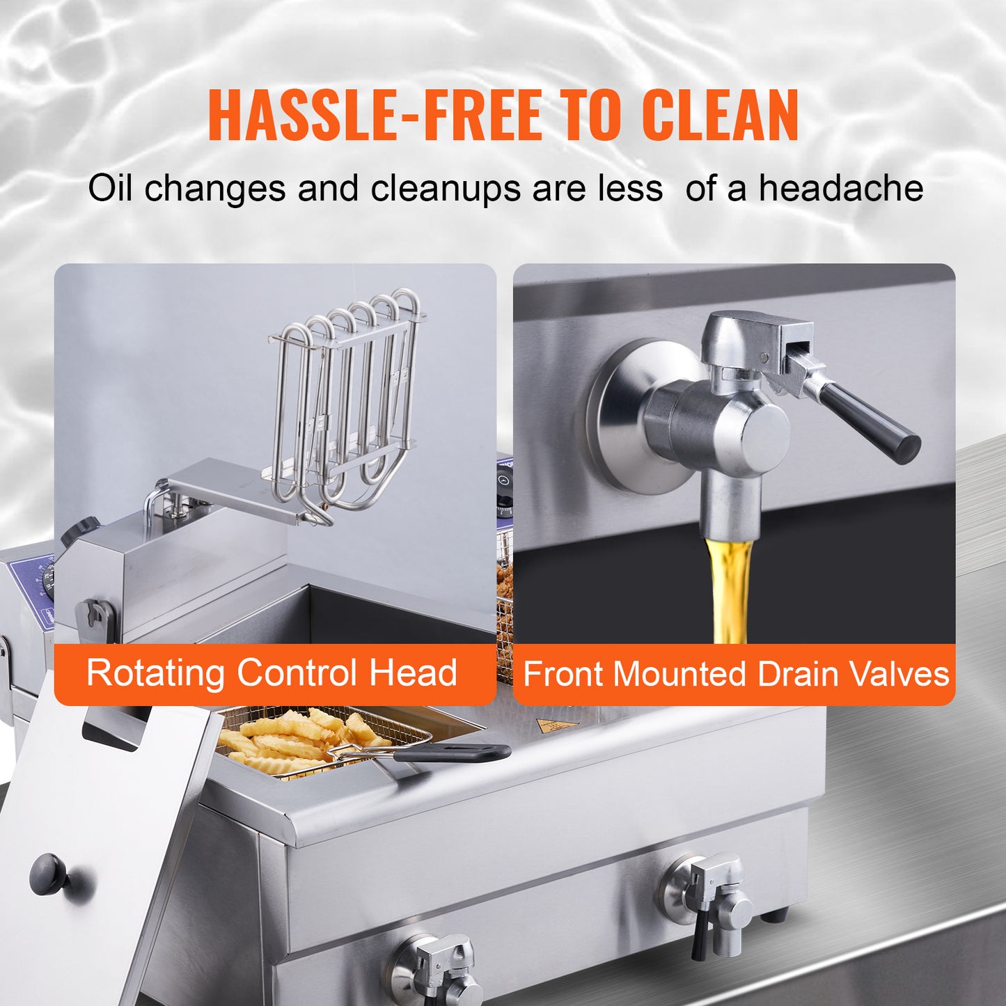 SucceBuy Dual Tank Commercial Countertop Deep Fryer