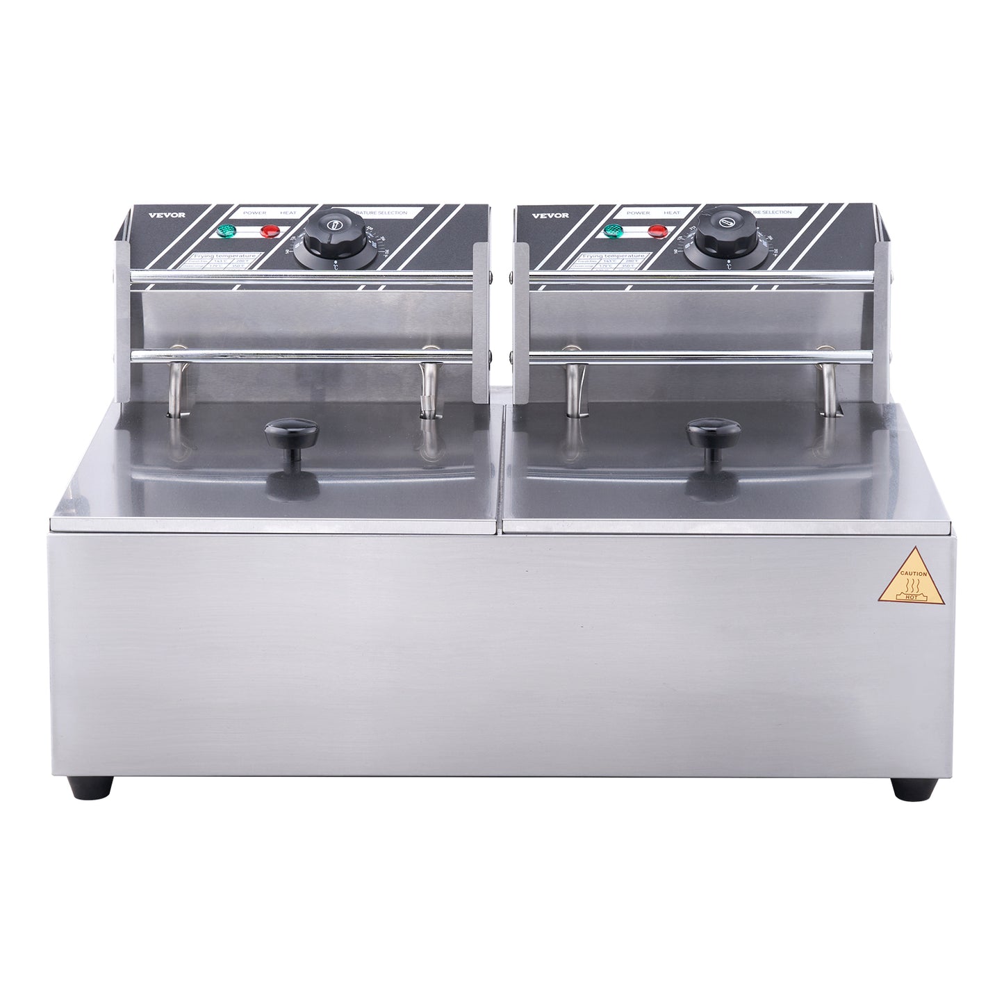 SucceBuy Dual Tank Commercial Countertop Deep Fryer