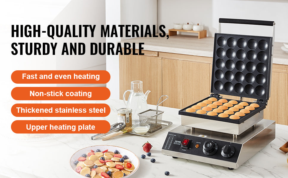 Succebuy Electric Waffle Maker 500W Nonstick Dorayaki Pancake Maker