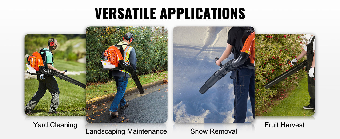 SucceBuy Backpack Leaf Blower 79cc 2 Cycle With 930 CFM