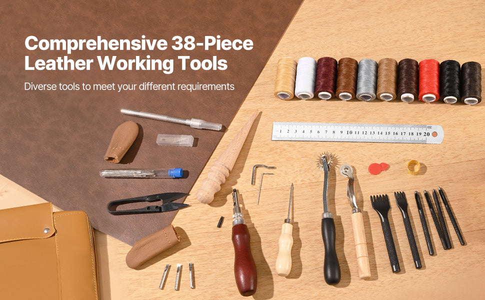 SucceBuy Leather Working Tools Kit 92 Piece Set Pro