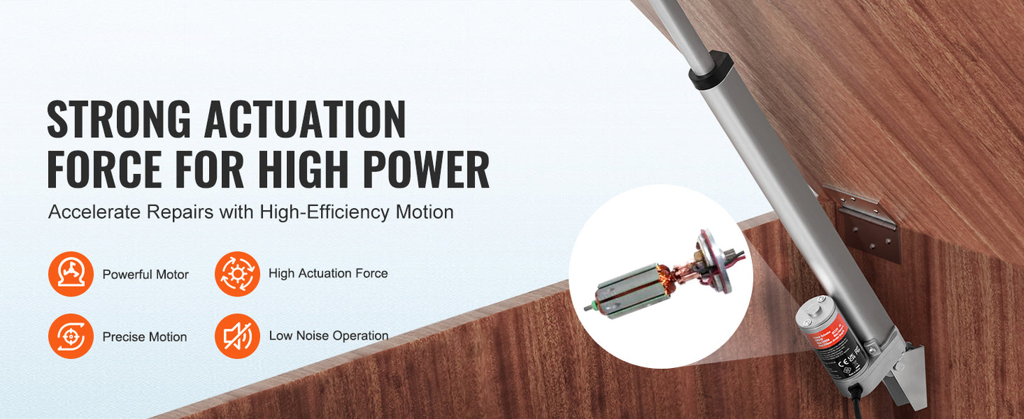 SucceBuy 12V Linear Actuator IP54 With Mounting Bracket
