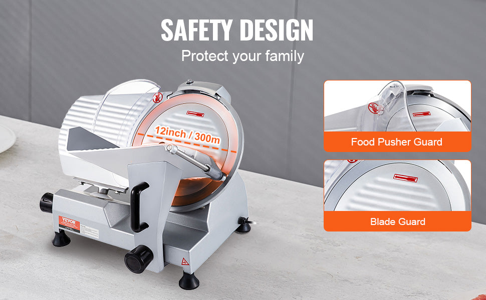 SucceBuy Commercial Meat Slicer 320W Electric Deli Slicer
