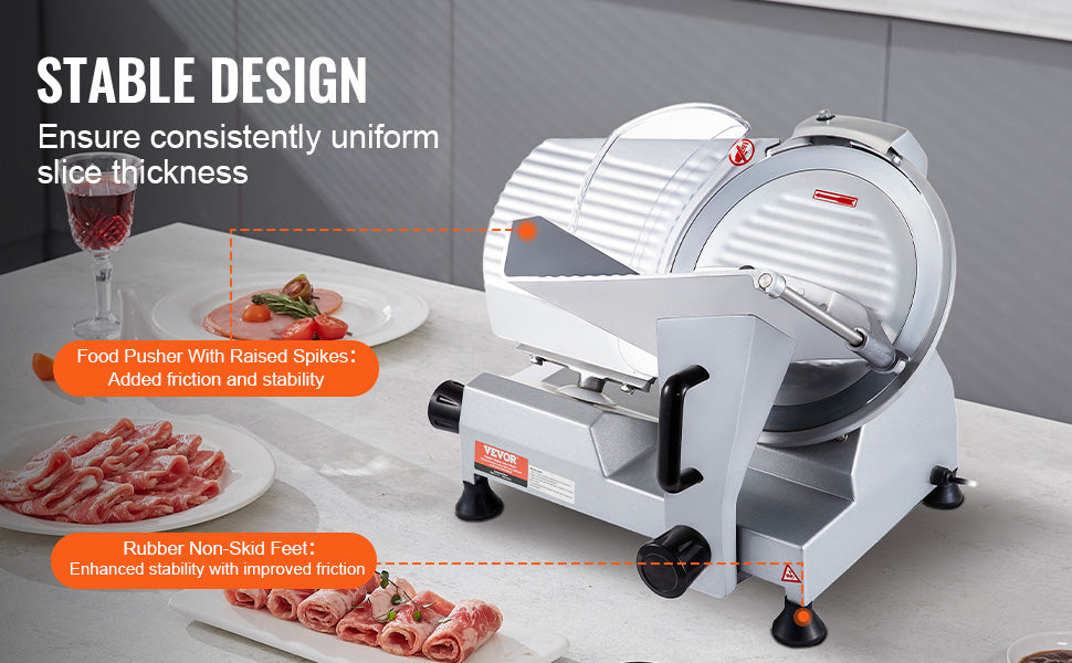 SucceBuy Commercial Meat Slicer 320W Electric Deli Slicer