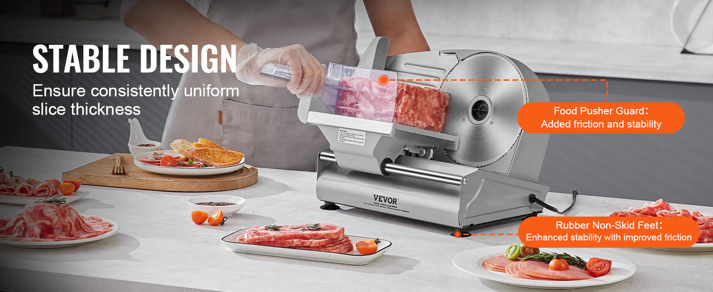 VEVOR Electric Meat Slicer Stainless Steel Blade Guard