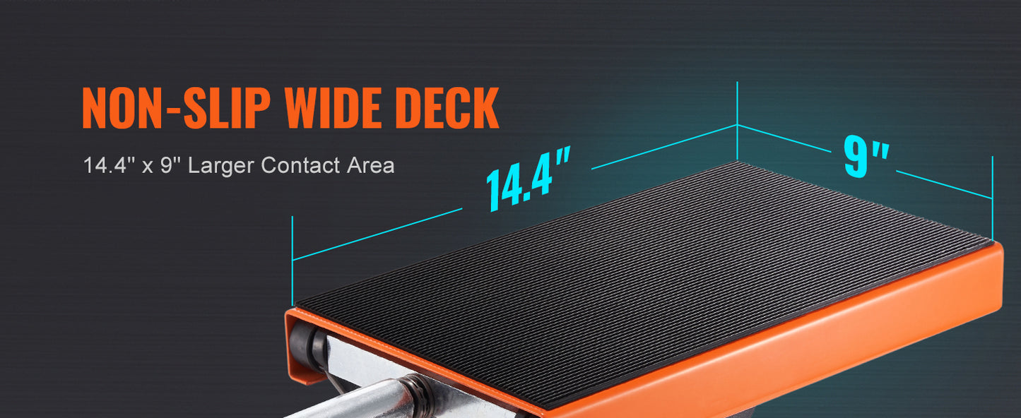 SucceBuy Motorcycle Lift Scissor Jack With Wide Deck