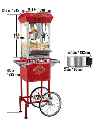 SucceBuy Electric Popcorn Maker Commercial Popper Machine