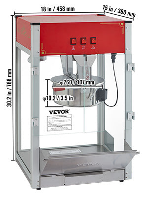 SucceBuy Electric Popcorn Maker Commercial Popper Machine