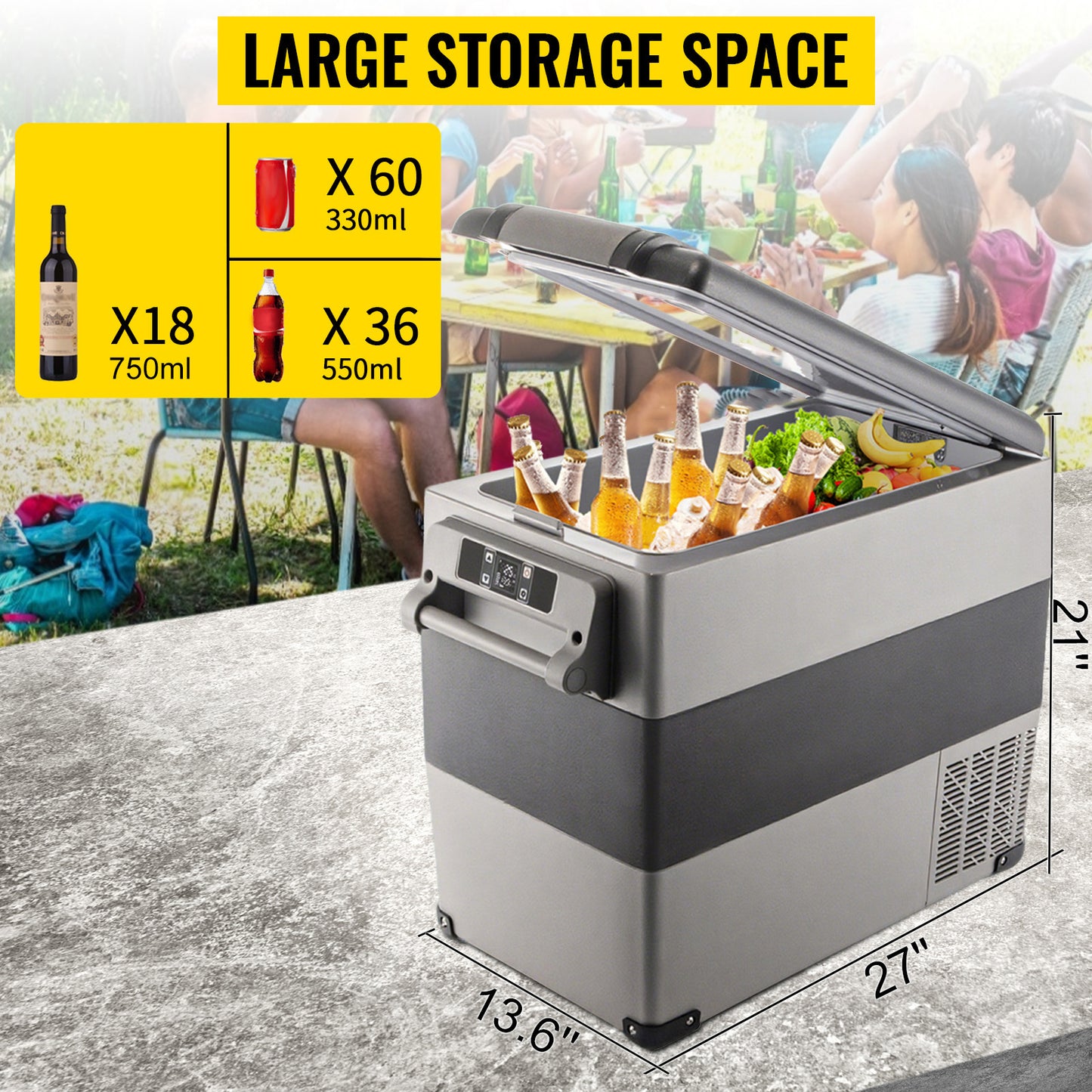 SucceBuy Portable Car Refrigerator Freezer Compressor Cooler For Camping