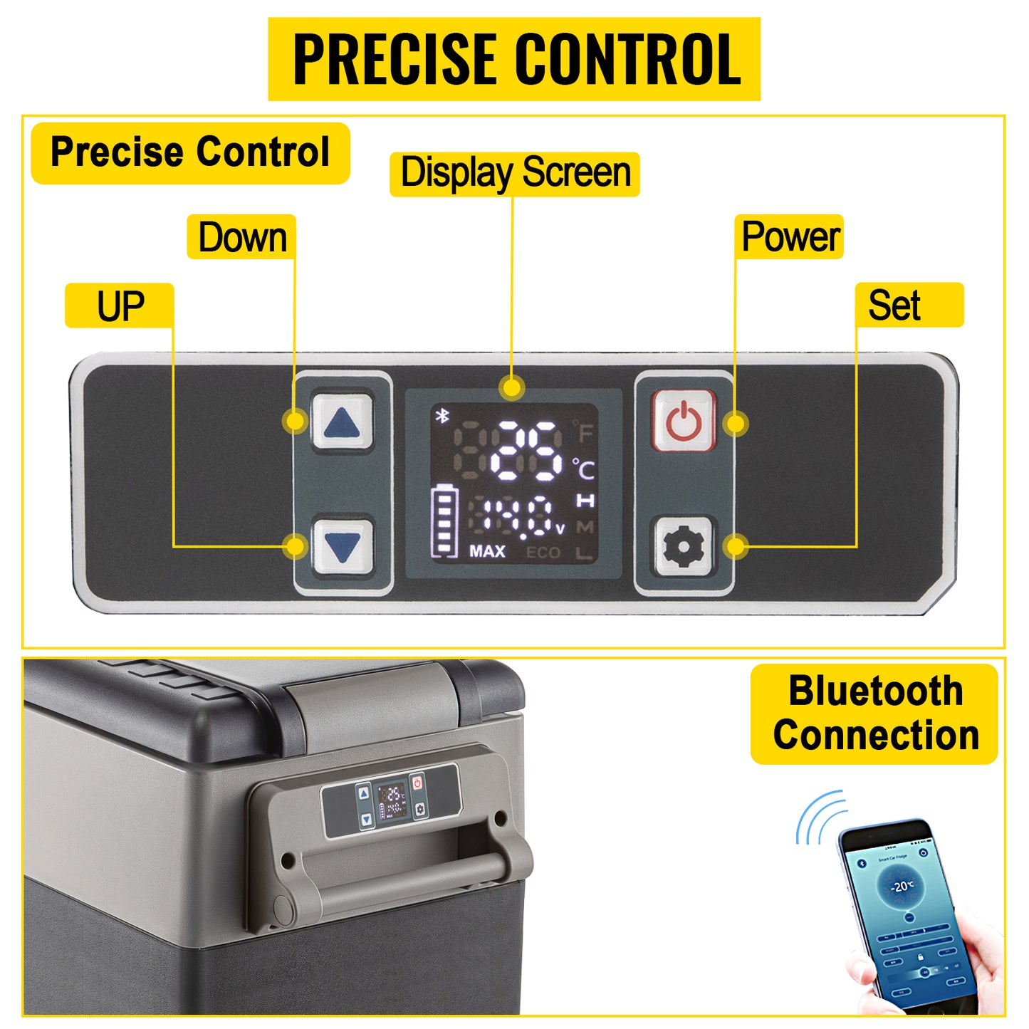 SucceBuy Portable Car Refrigerator Freezer Compressor Cooler For Camping