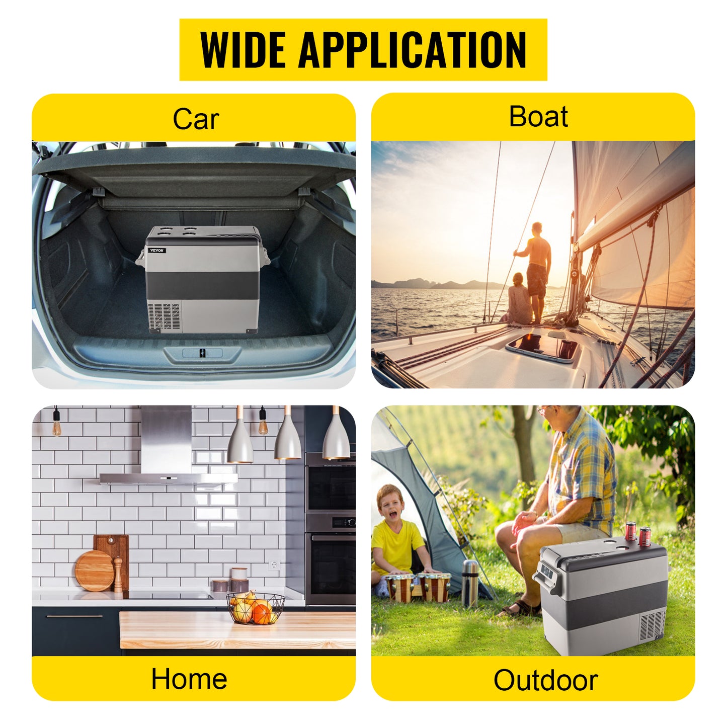 SucceBuy Portable Car Refrigerator Freezer Compressor Cooler For Camping