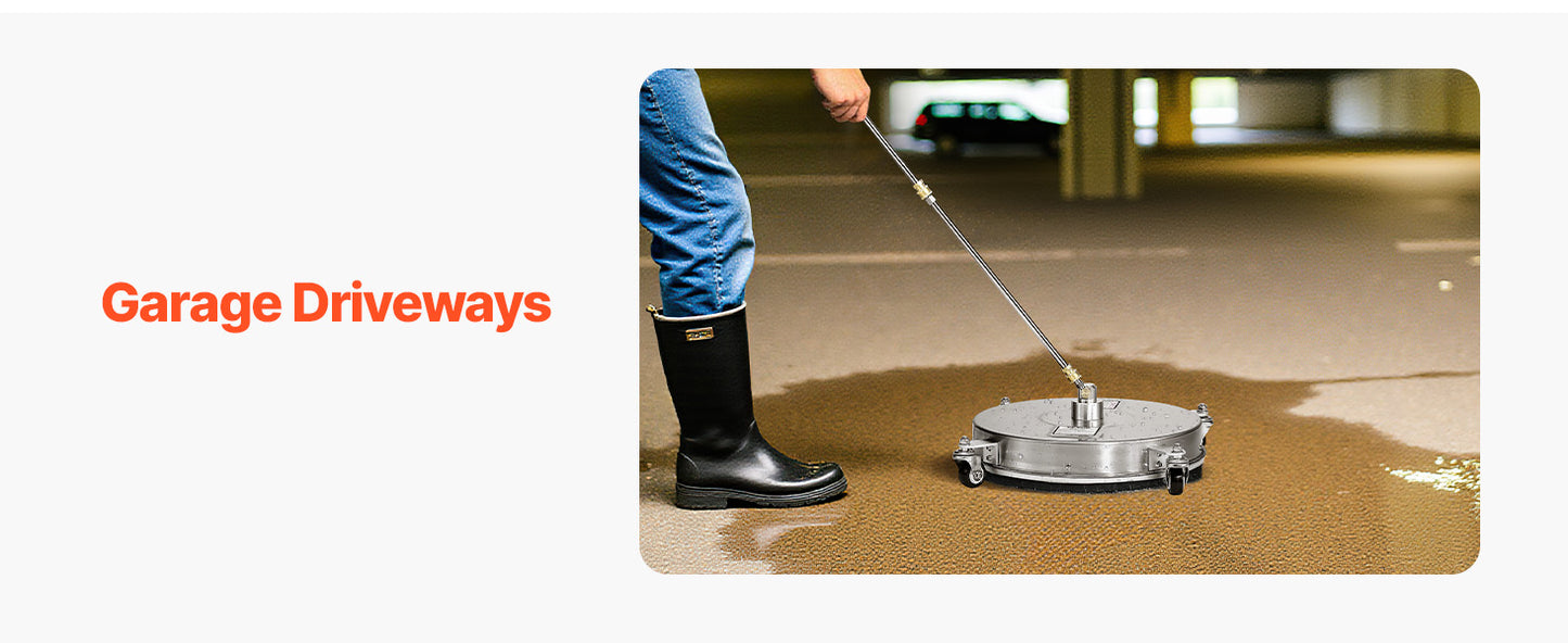 VEVOR Pressure Washer Surface Cleaner Stainless Steel With 4 Wheels