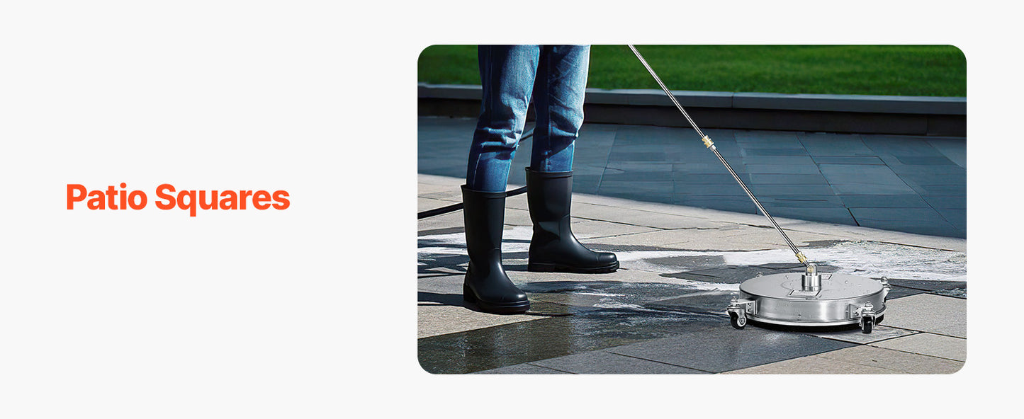 VEVOR Pressure Washer Surface Cleaner Stainless Steel With 4 Wheels