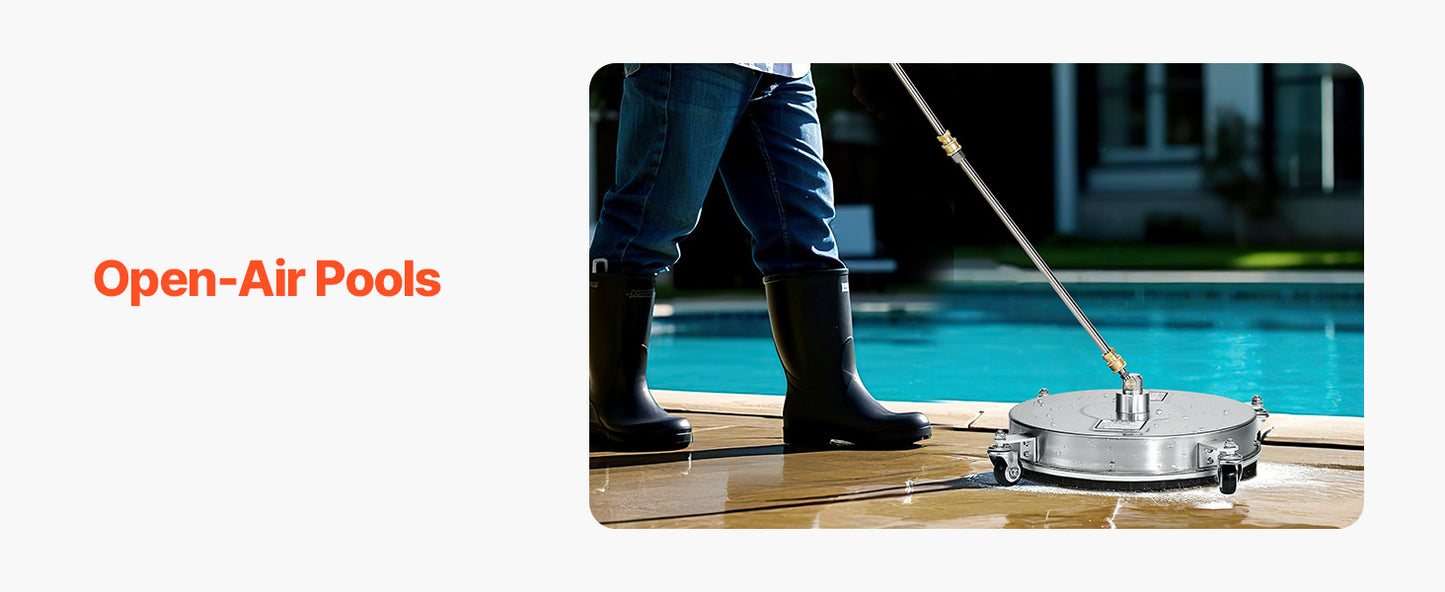 VEVOR Pressure Washer Surface Cleaner Stainless Steel With 4 Wheels