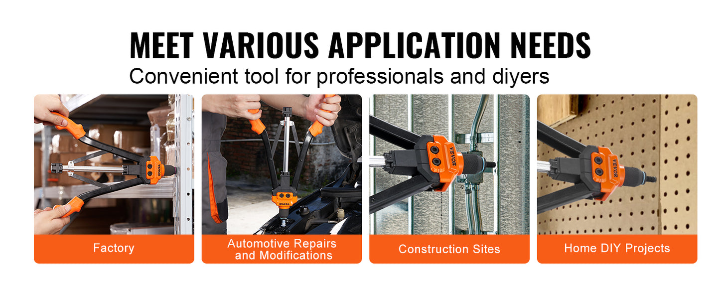 SucceBuy Rivet Nut Tool Kit With Metric And SAE Mandrels