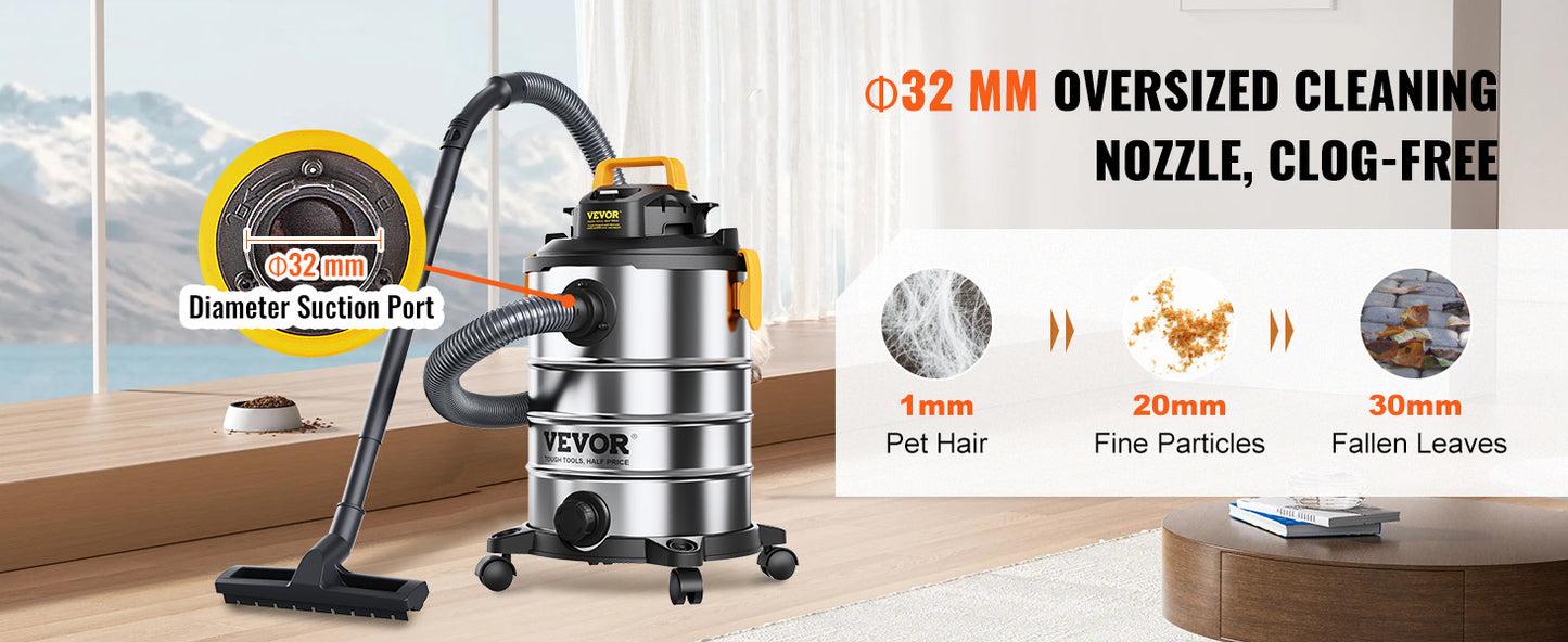 SucceBuy Wet Dry Shop Vacuum Powerful Suction For Pet Hair