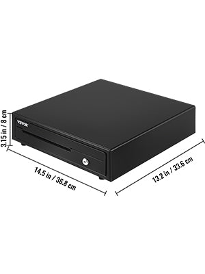 SucceBuy 12V Cash Register Drawer With Removable Coin Tray