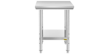 VEVOR Commercial Stainless Steel Kitchen Work Bench With Undershelf