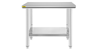 VEVOR Commercial Stainless Steel Kitchen Work Bench With Undershelf