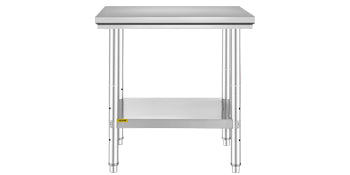 VEVOR Commercial Stainless Steel Kitchen Work Bench With Undershelf