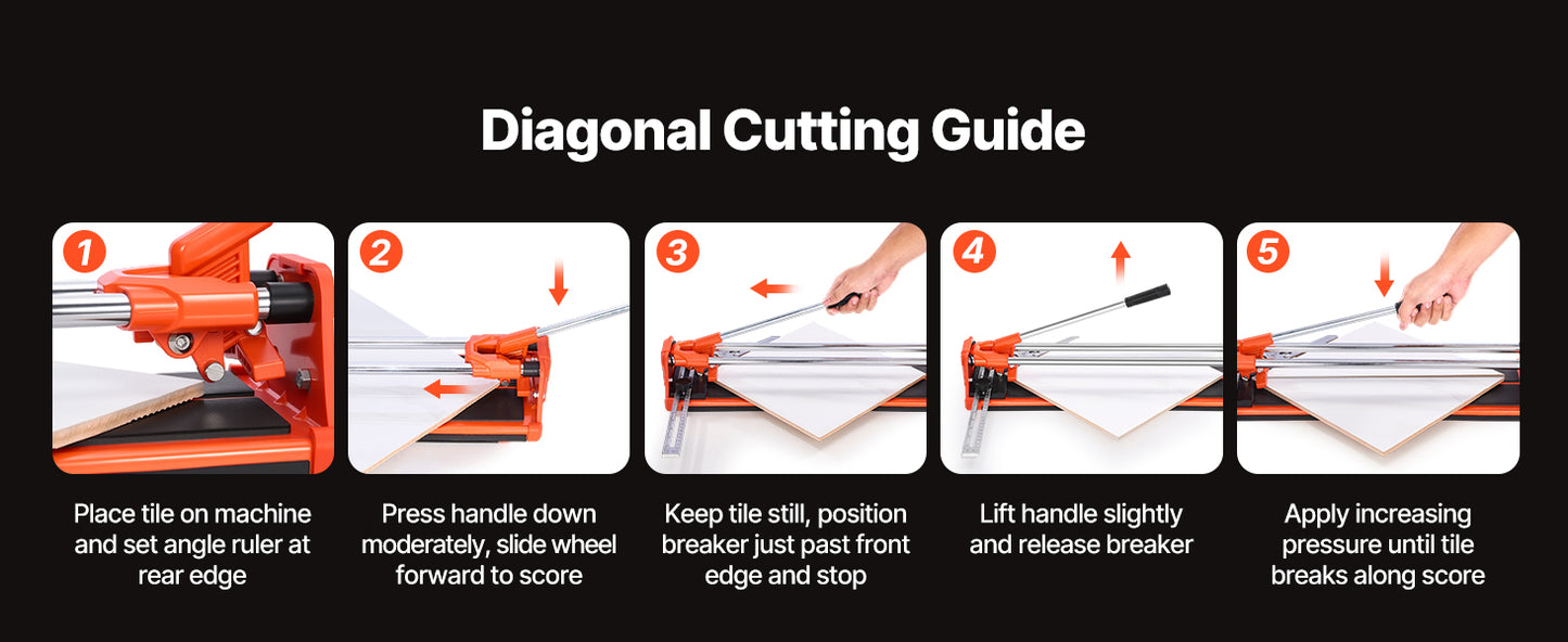 Manual Tile Cutter For Wall And Polished Tiles With Double Rails
