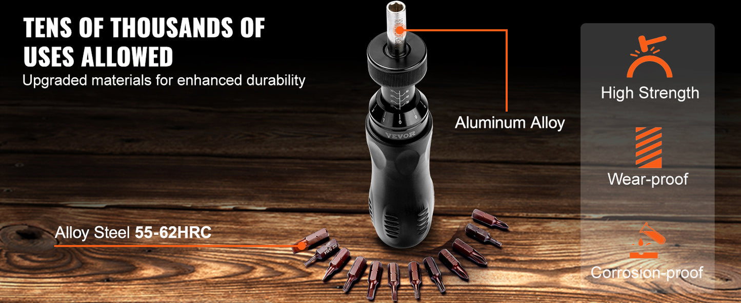 SucceBuy Torque Screwdriver With Scale 10-70 In-Lbs