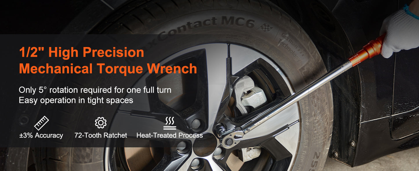 SucceBuy Mechanical Torque Wrench Set With Precision Pointer