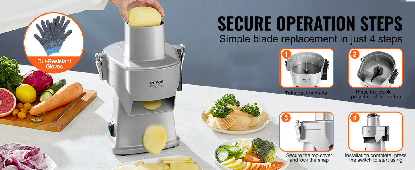 SucceBuy 4 In 1 Electric Vegetable Slicer And Chopper