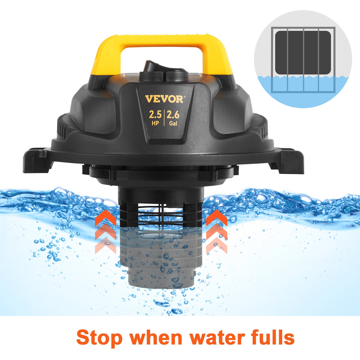 SucceBuy Wet Dry Shop Vacuum 3 In 1 Portable Blower And Attachments Storage